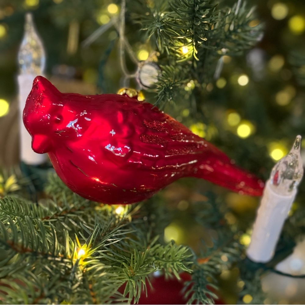 4/ Vintage Red Cardinal Ornament